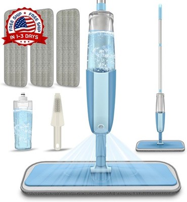 Mopa pulverizadora con 3 almohadillas lavables de microfibra y pulverizador NEW