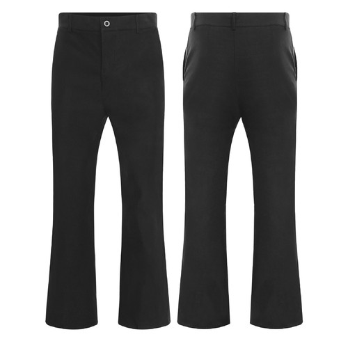 Men Bell Bottom Pants 70s Disco Outfits Bell Bottom Slim Fit Retro Flared AU - Picture 104 of 143