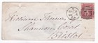 1865 QV FINE 1d PENNY RED STAMP PLATE73 ON BATH COVER TO BRISTOL