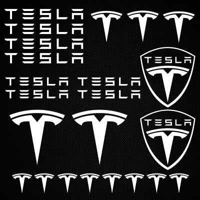 Tesla Aufkleber 23 Stücke sticker set Bremssättel Vinylfolie hi-temp premium
