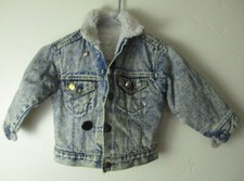 Toddler Vintage Levi's acid wash Sherpa jacket Kids 1980s