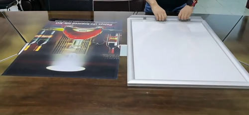 LED Plakatrahmen DIN A1 LED beleuchtet Wandmontage Profil Werbe-Leuchtkasten - Video 1 von 1