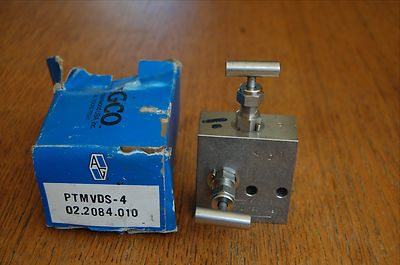 AGCO ANDERSON GREENWOOD PTMVDS-4 2 Valve MANIFOLD 316ss 3000psi 200F