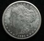 KAPPYSCOINS G3081   1921S SELECT  BU   MORGAN SILVER DOLLAR