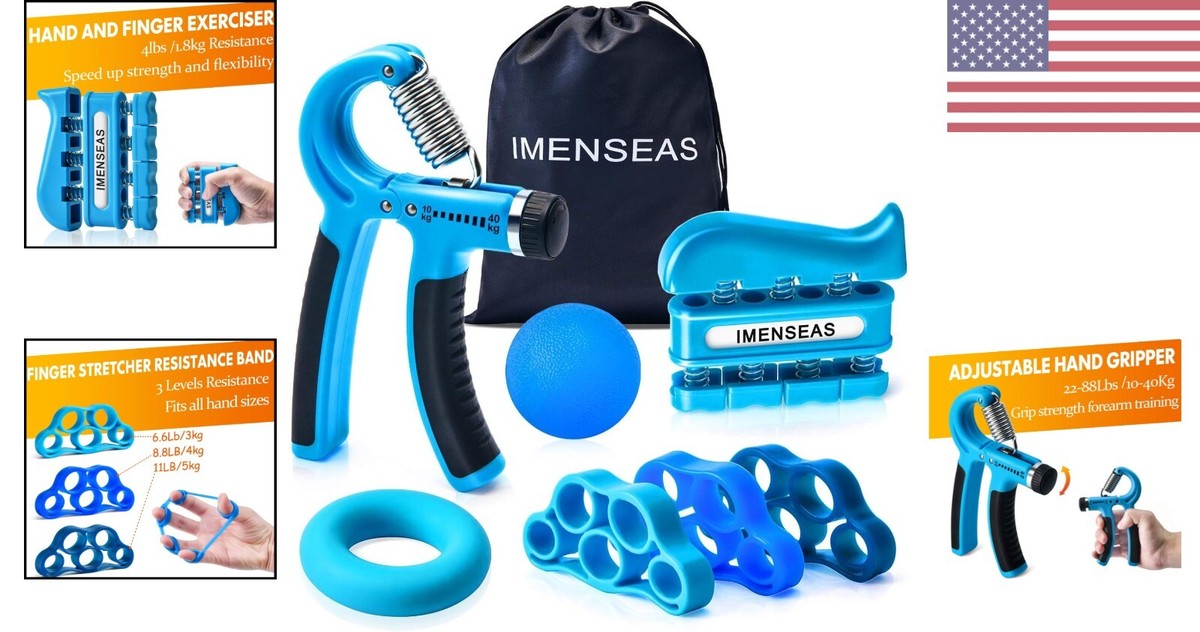 Adjustable Hand Grip Strengthener Kit Finger Stretcher