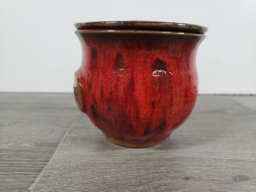 PRIMATIVE CUKR Tschechische Zuckerdose mit Deckel UND AUSGEGOSSENEM KLEINEN TELLER ROT MARKEN - Bild 3 von 20