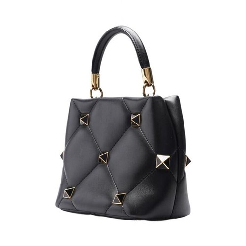 Valentino Garavani Black Roman Stud Top Handle Small Tote Bag - Picture 2 of 16