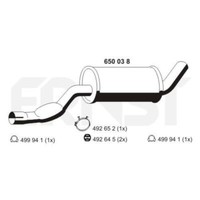 Ernst MittelschalldäMpfer SchalldäMpfer FüR Volvo 940 Kombi 945 944 744 650038