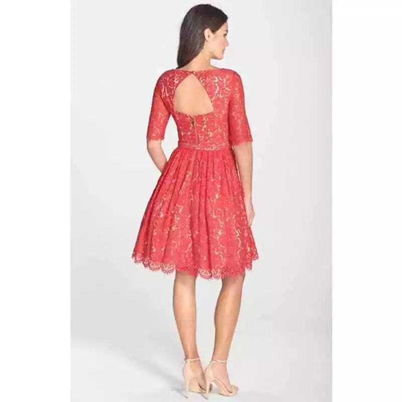 Eliza j top red lace dress