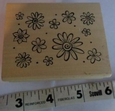 Rubber Stamp Daisy Flowers Scrapbooking Cards