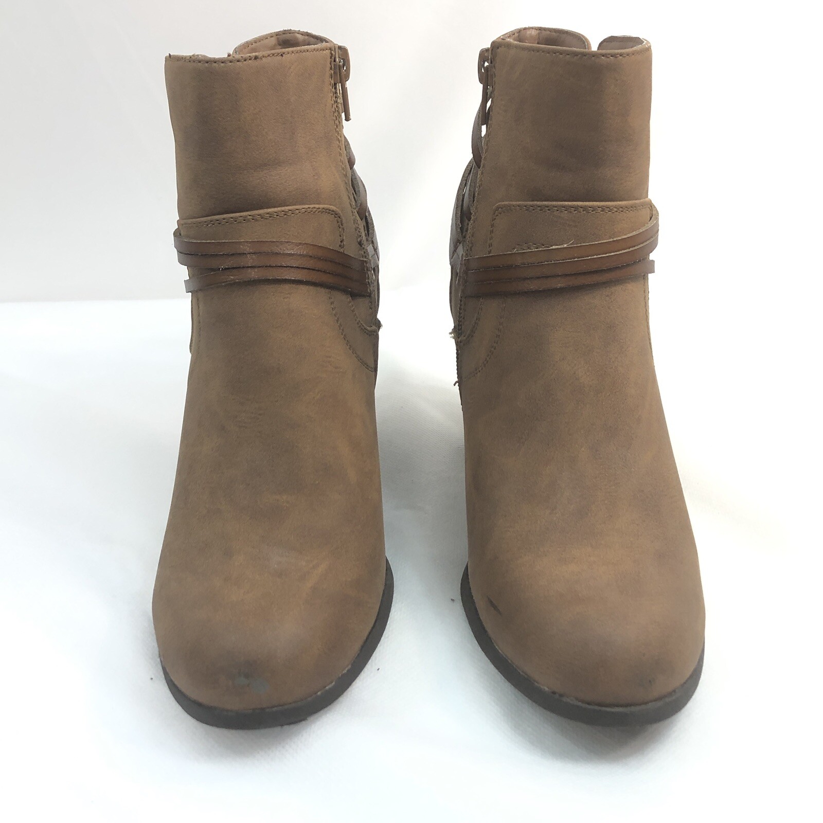 MADDEN GIRL DENICE COGNAC ANKLE BOOTIES WOMENS BOOTS … Gem