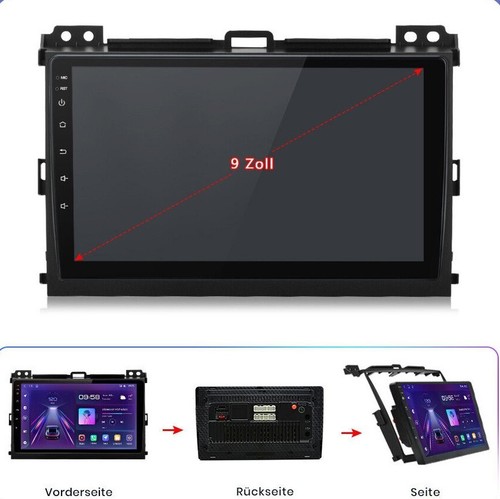 9 Zoll Android 11 Autoradio GPS Navi für Lexus GX470, Toyota Prado BT - Bild 3 von 8