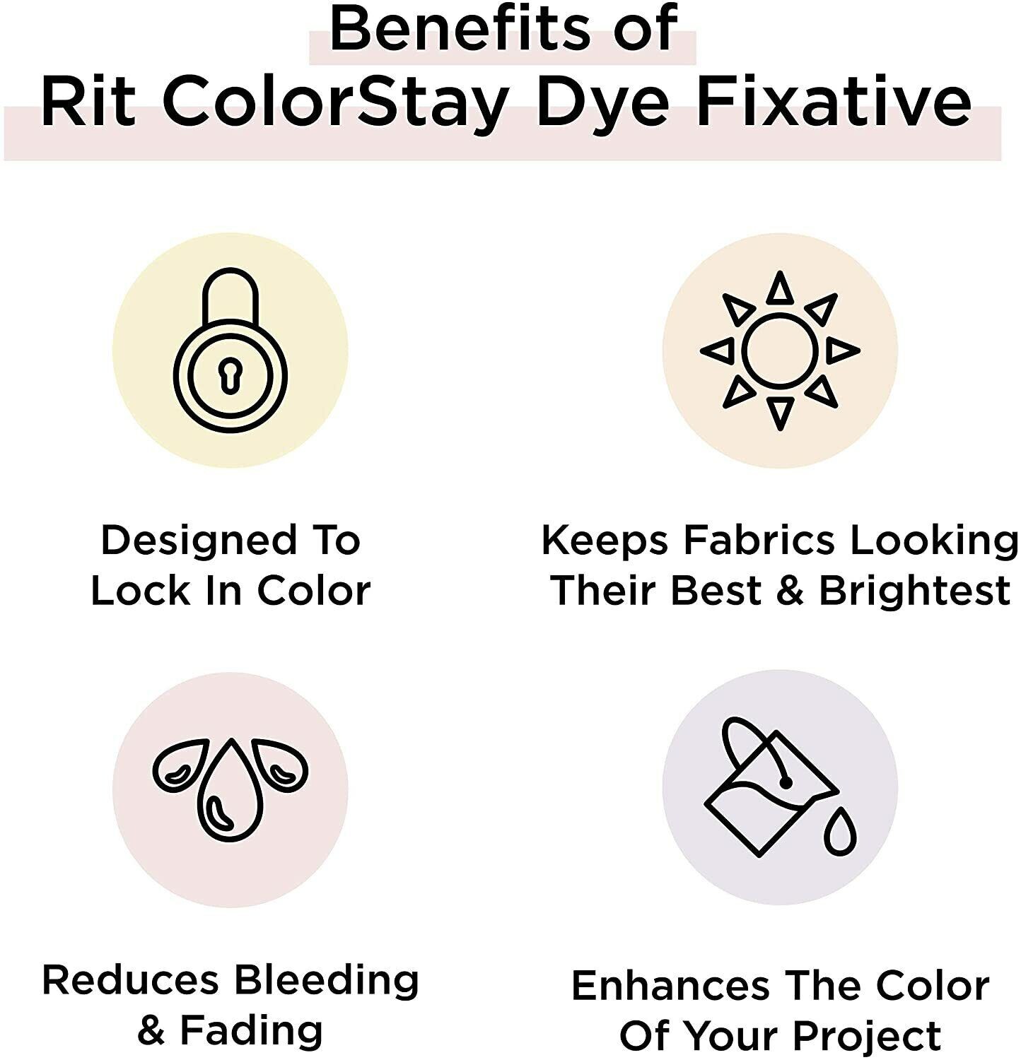 Rit Fixative Colour Stay Liquid Dye Enhance ColorStay Fabric Cloth