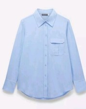 MINT VELVET BLUE CHAMBRAY OVERSIZED SHIRT IS M NEW WITH TAGS ON 