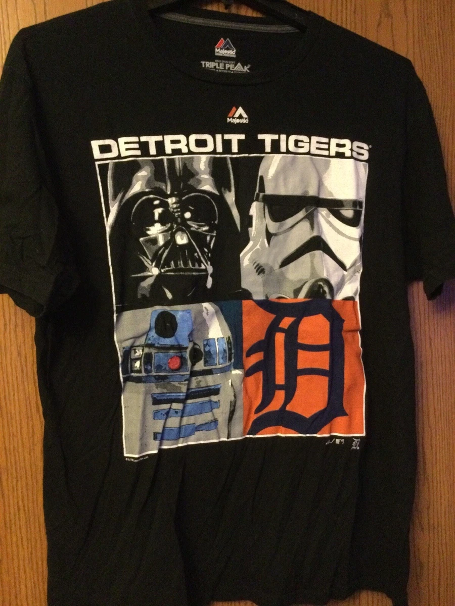 Detroit Tigers - Star Wars Night - Black Shirt - XL - Majestic