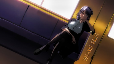 Anime headband skirt dagashi kashi sitting shidare Playmat Gaming Mat