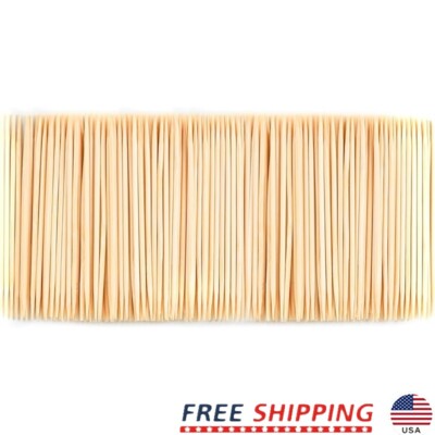 1000 Bamboo Toothpicks Double Pointed Skewers Appetizers Barbecue Fruits New