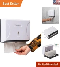 Efficient White Wall-Mounted Paper Towel Dispenser - Quick Refill & Easy Clean