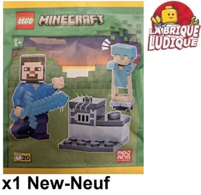 Lego Polybag Figurine Minifig Minecraft Steve Diamond Armor armure épée 662317