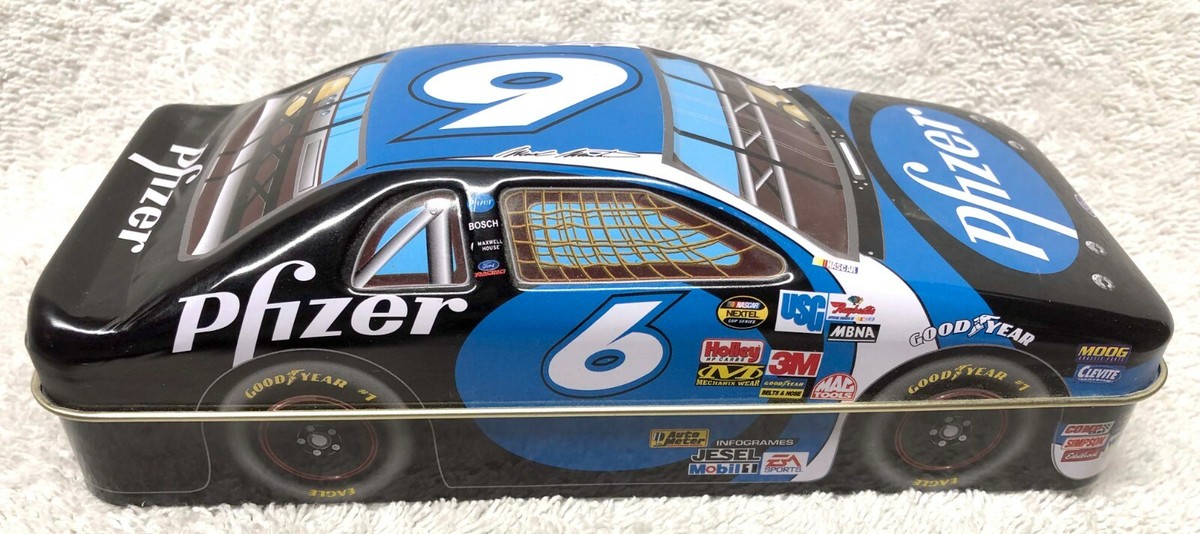 【未開封】NASCAR マークマーティン MARK MARTIN nascar #6 pfizer tin race car shaped collectable
