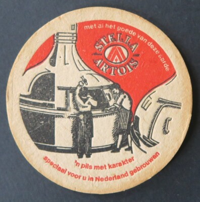 STELLA ARTOIS brewery beermat beer mock 24