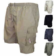 Mens Cargo Shorts Elastic Waist Short Pants Work Wear Outdoor Wear Sport Pants