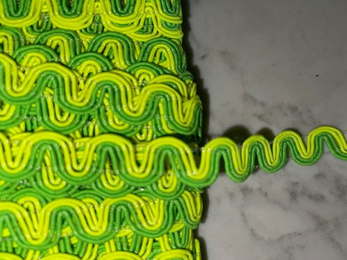 8 yards bright neon yellow lime green Gimp ric rac sewing trim 3/4 ...