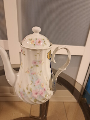 T.Limoge.Porzellan Kaffeekanne DECOR A LA MAIN