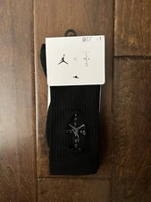 Nike Jordan Travis Scott Everyday Cushion Crew Socks Black Size Medium IN HAND