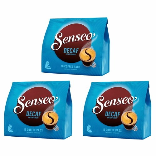 3x Senseo 16 Pads Decaf decaffeinated 