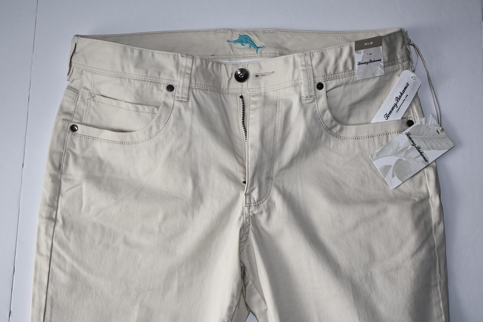 Tommy Bahama Pants Boracay Five Pocket Flat Beige Sand New 34x34 34 ...