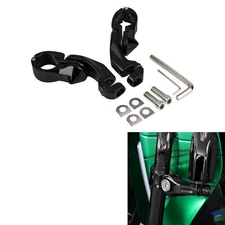 1.25" Adjustable Highway Short Angled Foot Peg Mount Kit Fit For Harley Touring