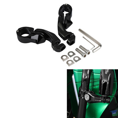 1.25'' Adjustable Highway Short Angled Foot Peg Mount Kit Fit For Harley Touring