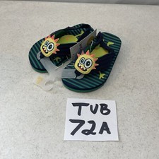 Cat  Jack Green Yellow Monster Sandals boy  s size 5/6