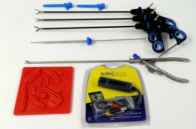 Kit D'entraînement Laparoscopique 4 Pièces - Instruments Réutilisables 5mmx330mm - Qualité Supérieure