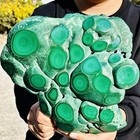 11.0LB Natural glossy Malachite transparent cluster rough mineral sample — photo 4