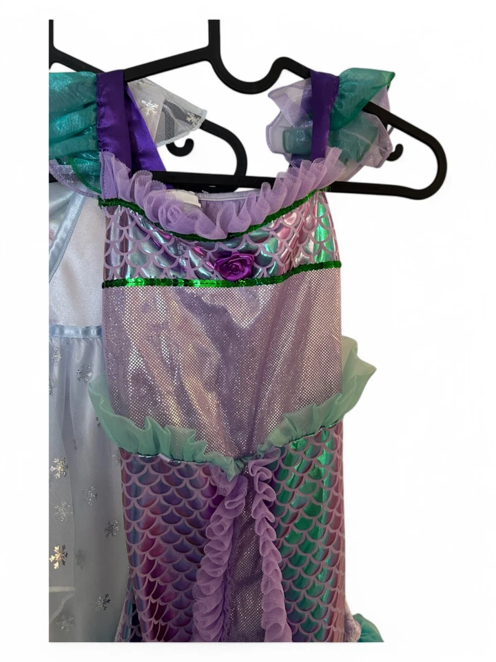 Set of 4 Girls’ Princess Dresses – Elsa, Mermaid & More $58 for all! 4 and 5 yrs - Image 2 of 4
