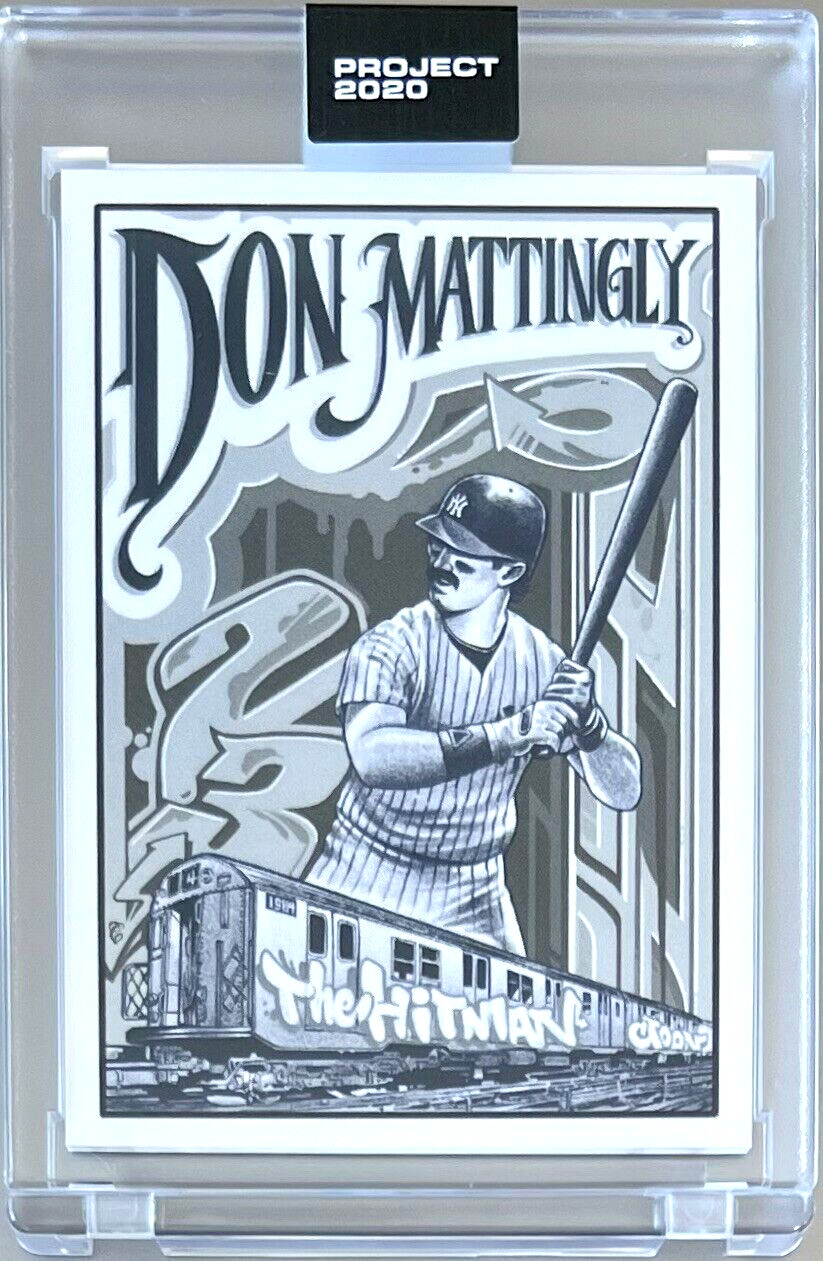 TOPPS PROJECT 2020 #95 DON MATTINGLY by Artist MISTER CARTOON ** 1984 YANKEES #8