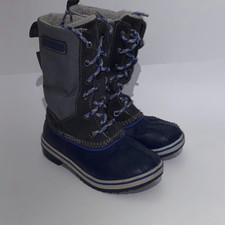 L.L. Bean Kids' Blue TEK 2.5 Waterproof Primaloft 200 Lace Up Snow Boots Sz 12