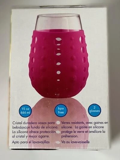 Artland 15 oz. Hydra Sip Vasos - Juego de 2 Rosa NUEVO EN CAJA Foto 3 de 4