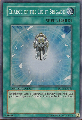 Yugioh! HP Charge of the Light Brigade - SOVR-ENSE2 - Super Rare - Limited Editi