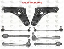 Fits PEUGEOT 207 SUSPENSION ARM + DROP LINK + TIE ROD & RACK END JOINT 06-On