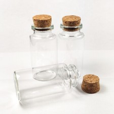 Cork Top Glass Bottle 2.25 Inch 25ml 5 Pcs