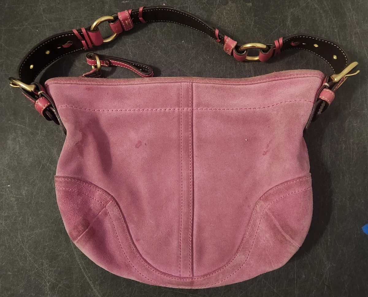 Pink suede handbag hot sale