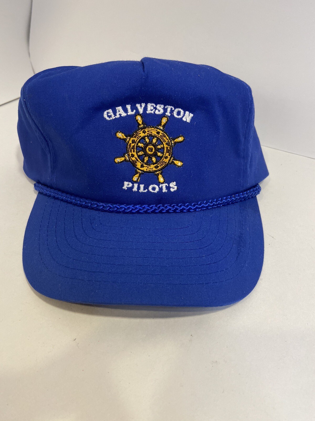 Vintage Galveston Texas City Pilots Mens Hat Cap Blue… Gem