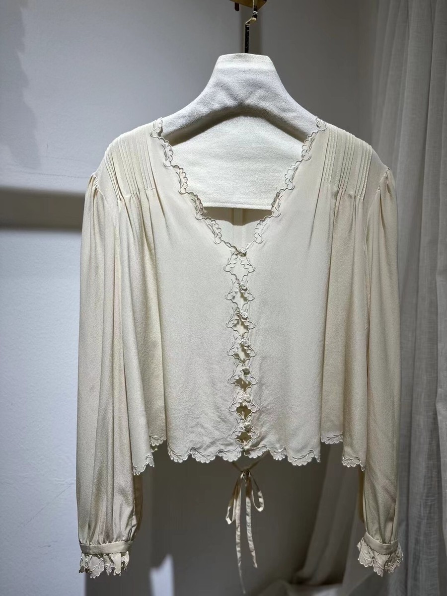 トップス vintage lace bijou high neck blouse vintage lace bijou high neck blouse