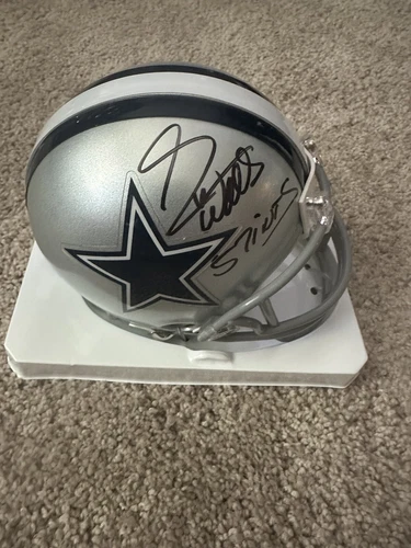 EVERSON WALLS autographed mini helmet Signed Dallas Cowboys JSA inscribe 57 INT