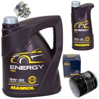 MotoröL Set 5W-30 6 Liter + ÖLfilter SM 106 + Schraube FüR Suzuki Grand Vitara I