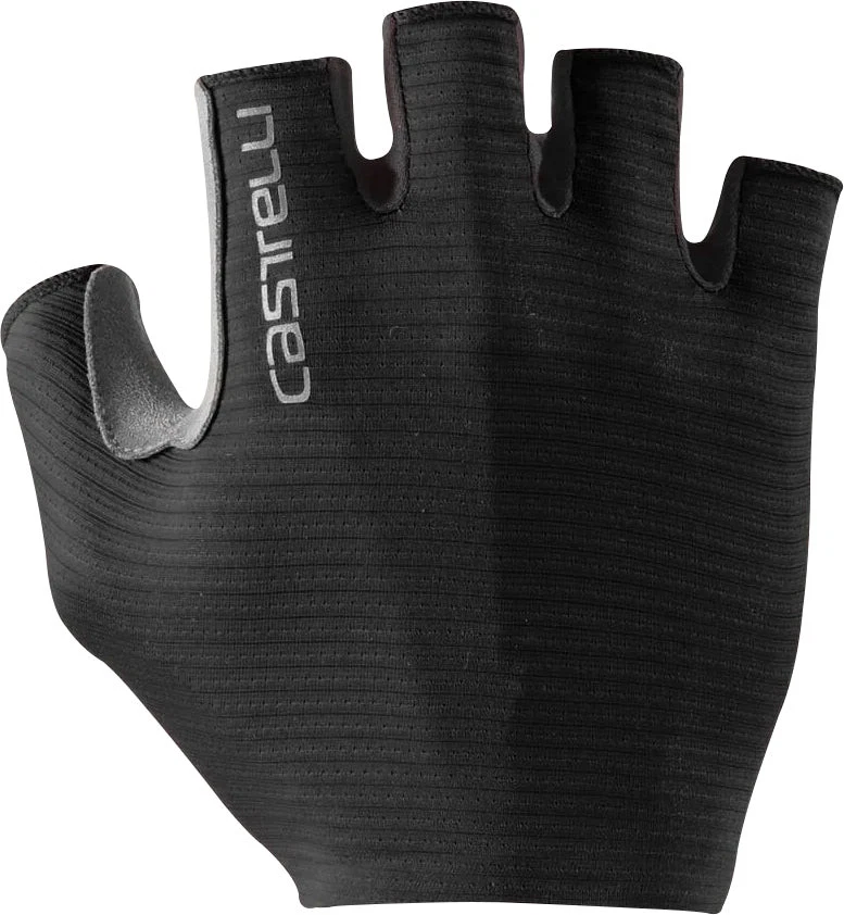 Castelli Espresso Fingerless Cycling Gloves Black Padded Bike Ride Comfort Cycle