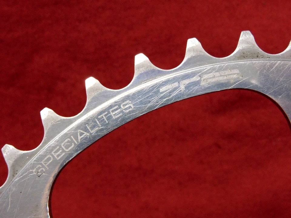 Vintage Spécialités TA 9 Speed Silver Road Chainring 42t x 135 mm BCD - Image 3 of 4